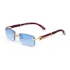 Neue Bambus Holz Sonnenbrille Männer Holz brillen Frauen mode herren sport Original Buffalo Horn Gläser Oculos de sol masculino223T