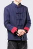 Vêtements ethniques Style chinois hiver coton rembourré vêtements hommes bouton Tang veste rétro Hanfu traditionnel