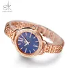 Shengke Luxury Crystal Women's Quartz Watch Sk Brand Women Welkes Rose Gold Ladies Relógio Relógio Feminino New Zegarek Damski T200519