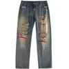Vintage Ripped Jeans Denim Hippie Pantalon Hip Hop Do Old Straight Leg Femmes Taille Basse Grunge Trou Streetwear y2k 211129