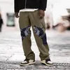 Мужская печатание гарем брюки моды модный модный повседневный хип-хоп шкафы свободные спортивные брюки дизайнер осень высокого качества мужские прямые спортивные штаны