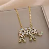 Pendant Necklaces Cubic Zirconia Elephant Necklace For Women Retro Boho Animal Zircon Couple Aesthetic Jewerly Collares