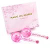 Massage Ices Hockey 2pc set Beauty Facial Cooling Ice Globes for Face and Eye Energy Crystal Ball Water Wave Skin Care