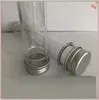 100 40ml transparent mask bath salt test PET tube with aluminum cap40ccclear plastic cosmetic tube with pressure sensitive seal8669701