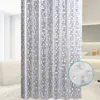 Plastic PVC 3d Waterproof Shower Curtain Transparent White Clear Bathroom Anti Mildew Curtain Bath Curtain With 12 pcs Hooks 200923