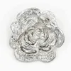 Superbe diamant cristal grande fleur de Rose mariage mariée élégante ing luxe femmes fête Costume broche broches