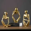 resin home decoration office decor accessories for living room study figures funiture salon Abstract ornaments thinker statue 210811