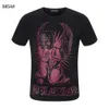 21ss T-shirt firmata da uomo Tee Tiled Anti-Pilling Uomo Manica corta Estate Girocollo traspirante T-shirt che assorbe il sudore T-shirt da uomo Angelo che prega tempestato di diamanti