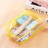 Transparante cosmetische tas Bad Wash Clear Make -uptassen vrouwen Zipper Organizer Travel PVC Cosmetic Case Red Blue Yellow 9559051