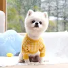 Abbigliamento per cani da compagnia Coreano Tusi Lattice Maglione Maglione Giacche calde Felpe Capispalla per giovani Sunshine Cappotti invernali per animali domestici Maglioni morbidi Abbigliamento per cani di taglia grande A19