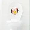 壁のステッカーの家の装飾のためのかわいい豚のトイレ3D壊れた穴漫画のペット動物壁画芸術DIY PVCデカールポスター