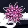 European and American flower brooch alloy diamond-studded exquisite colorful Costume decoration