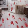 Sangue Handprint Pegada Adesivo de Parede Horror Parede Decalque Halloween Decoração Casa Adesivo de Janela PVC Reusável Porta Da Porta Etiqueta XVT0715