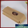 10 * 22 + 6 100 pezzi sacchetti di carta kraft per organi con finestra per regali dolci e caramelle cibo tè gioielli pacchetto di vendita al dettaglio sacchetto di carta