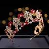 Haarspangen Haarspangen Wunderschöner Kristall Brautkrone Kopfschmuck Prinzessin Strass Blume Perlen Tiaras Braut Diadem Abschlussball Hochzeit Schmuck Pa