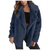 Vestes pour femmes Manteau chaud pour femme Cardigan épais Cachemire Couleur unie Hiver Double face Polaire Manteau de neige léger