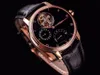 JB 6025-1542-55 orologio da uomo, dimensioni 42,5 mm, con movimento di tourbillon Cal.25, data, display di riserva di potenza, specchio a doppia faccia in zaffiro e custodia placcata 750 in platino