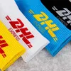 Ny rolig DHL Unisex Cotton Socks Hipster skateboard Men Casual Socks Yellow Black Crew Socks2244091