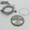 46mm silver stainless steel watch case fit ETA 6497 6498 , Sea gull ST3600 movement