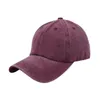 Solidny kolor czapka z daszkiem do prania sportowy kapelusz unisex vintage klasyczne czapki kulkowe na zewnątrz lato sunshade sunhat wmq1217