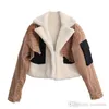 캐시미어 데님 재킷 여성을위한 겨울 새로운 램프가 내부 라이너 두꺼운 짧은 코트 패션 캐주얼 따뜻한 의류