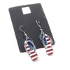 New American Flag Crystal Chinelos Brincos Para Mulheres Menina Criatividade Pentáculo Pentáculo Brincos De Moda Jóias Cosplay Presentes Q0709