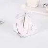 Stobag 20pcs 7 * 7 * 3.5cm boîte de forme de diamant de mariage anniversaire bonbons chocolat emballage marbre événement faveur avec ruban cadeau 210602