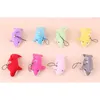 50 sztuk / partia 5 CM Mini Super Kawaii Little Dolphin Shark Whale Pluszowy Brelok Key Chain Soft Doll Toy