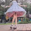 Frauen Mädchen Rüschen Kurz Petticoat Solide Weiße Farbe Flauschige Blase Tutu Rock Puffy Halb Slip Prom Krinoline Unterrock Kein Hoop 210629