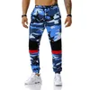 Four seasons Men's outdoor sports casual pants brand fashion classic camouflage trousers Stretch color block long pants 210531