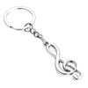 Keychains 1Pcs Keychain Women Alloy 3D Music Note Musical Key Rings Trendy Chain TOA Miri22