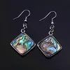 Rauten-Ohrringe, Paua-Abalone-Muschel, Natur, handgefertigter Schmuck, 5 Paar