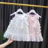 Gooporson Vestidos Estate Abbigliamento per bambini Cute Toddler Girls Princess Dress Papillon Farfalla Jacquard Weave Cute Kids Costume 210715