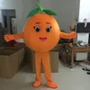 Halloween alaranjado mascote traje de alta qualidade desenhos animados frutas pelúcia anime tema caráter adulto tamanho Natal carnaval festa de aniversário fancy outfit