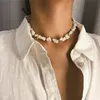 Collier ras du cou en pierre irrégulière pour femmes, collier de perles, clavicule, bijoux de plage d'été, Will et Sandy