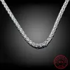 Kedjor 925 Sterling Silver 6mm 20inchs Chain Necklace For Women Men Chokers Halsband Juvelry Christmas Gift218L