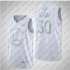 Maillots de basket-ball pour hommes MVP de la saison 23 LeBron 7 Durant 30 Curry 34 Signature de couture Antetokounmpo Maillot commémoratif blanc