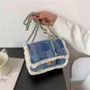 Sacs à bandoulière fourre-tout mode femmes Denim carré luxe designer sac à main et sacs à main été aisselle chaîne bandoulière classique plaid 18 * 11 * 6 cm