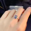 High Quality Beautiful October Birthstone Natural Black Fire Opal Engagement Ring 925 Sterling Silver Jewelry for Women Gift