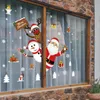 Weihnachten Wand Fenster Santa Aufkleber Dekoration für Zuhause 2021 Haus Ornamente Weihnachten Navidad Geschenk Neujahr 2022