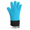 Gants de cuisson en Silicone pour micro-ondes, résistants aux hautes températures, en coton et en caoutchouc, antidérapants, épais, Anti-chaleur