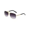 2021 Solglasögon för kvinnor med män Luxury Mens Designer Rimless Gold Plated Square Frame Brand Sun Glasses Fashion Eyewear