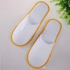 Disposable Slippers Wholesale 50pairs Hotel Travel Spa Scuffs Home Guest Slippers White With EVA Sole Closed Toe