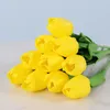 TULIP Kunstbloem Real Touch Artificial Tulip Bouquet Fake Flower voor Home Gift Bruiloft Decoratieve bloemen W-00719