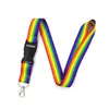 10 pcs homossexualidade arco-íris vintage 90s mulheres colhedor de lanyard chaveiro chaveiro ID do telefone móvel ID do crachá do crachá chaveiro Cosplay