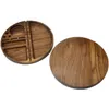 Vassoio di rotolamento in legno naturale di forma rotonda Accessori per fumatori domestici con diametro della scanalatura 218 mm Vassoi di tabacco per sigarette SN2677