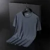 Människans T-shirt Is Silk Kortärmad Mäns Sommar Snabbtorkande Sport Rund Neck Mesh Andningsbar Homme Märke 210716