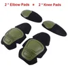 Ginocchiere per gomiti Set di protezioni per paintball per attrezzature per la sicurezza sportiva tattica militare