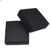 7 * 7 * 2.2 cm boîtes de papier noir pour emballage de cadeau de fête de mariage bricolage paquet de bonbons de savon à la main décoration de boîte Kraft 50pcs / lothaute qualité