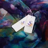 [Bysifa] Foulard en soie dames châle neuf écharpes longues foulards de la marque Foulards élégant violet violet colle écharpe de plage châle housse de châle q0828